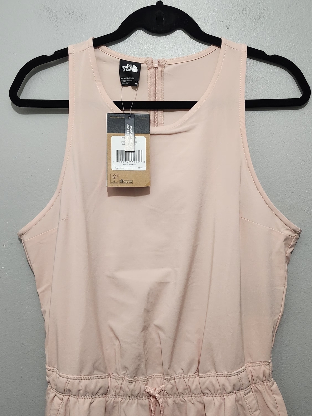 The North Face Women's Athletic Pale Pink Mini Dress Size M New - Picture 2 of 9
